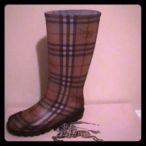 Burberry rain boots